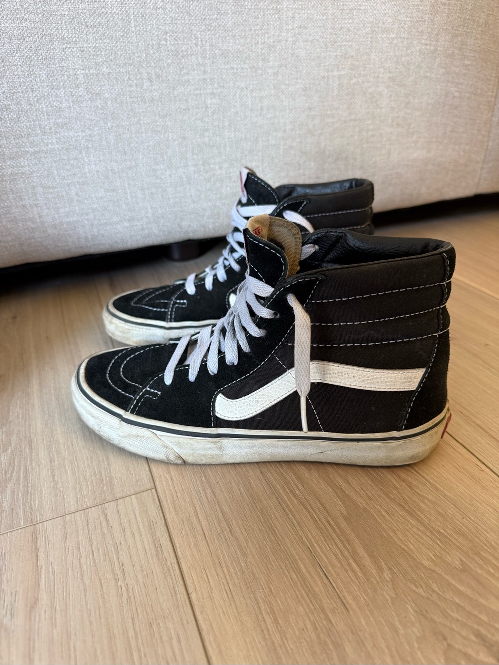 Vans Black and White Sk8-Hi Sneakers